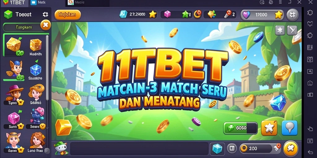 Tampilan gameplay seru dalam game Match-3 11TBET.
