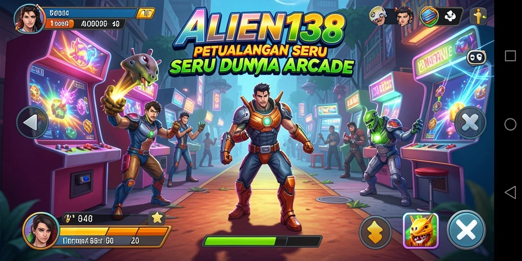 Tampilan screenshot ALIEN138 menampilkan momen menegangkan dalam permainan Arcade.