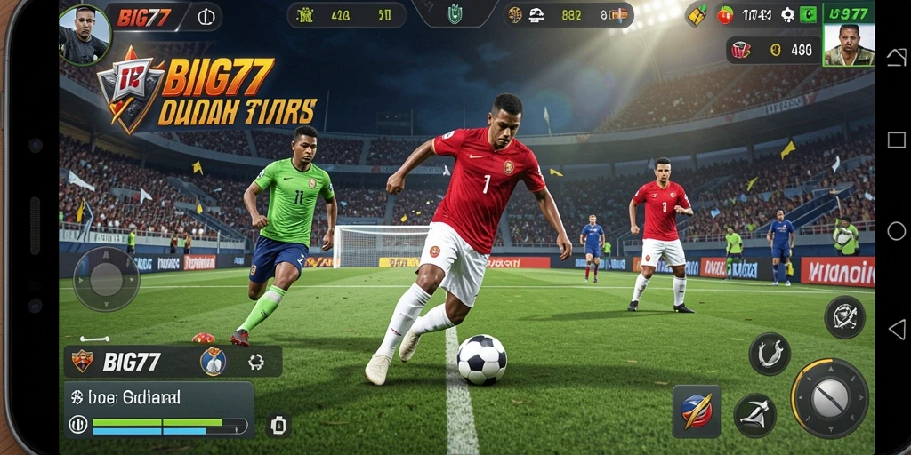 Screenshot utama BIG77 menampilkan gameplay olahraga yang seru.
