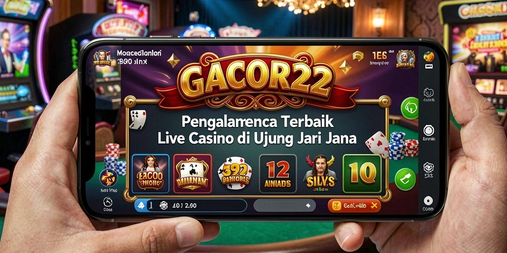 Screenshot GACOR22 menampilkan dealer live dan gameplay yang menarik.