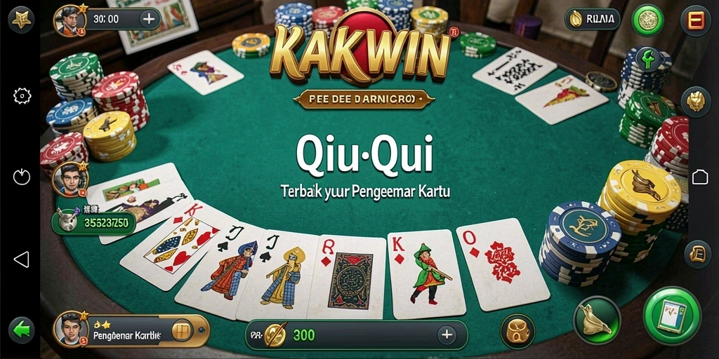 Tampilan gameplay QiuQiu KAKWIN yang menarik dan interaktif.