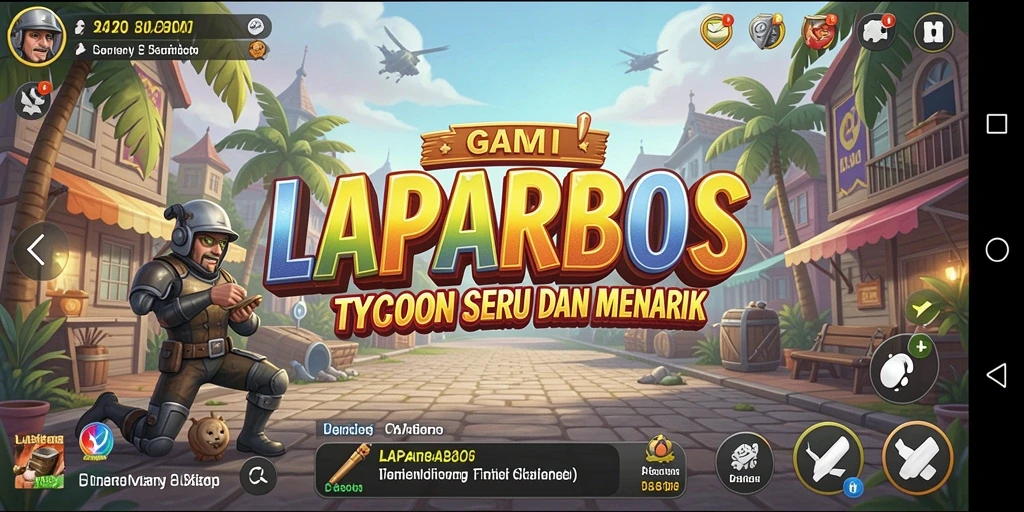 Tampilan menarik gameplay LAPARBOS yang penuh strategi Tycoon.