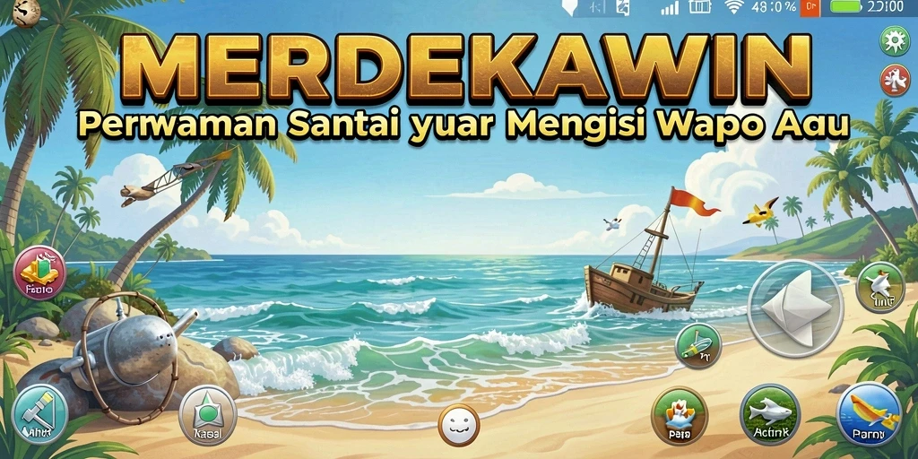 Screenshot gameplay MERDEKAWIN yang menghibur dan menarik.