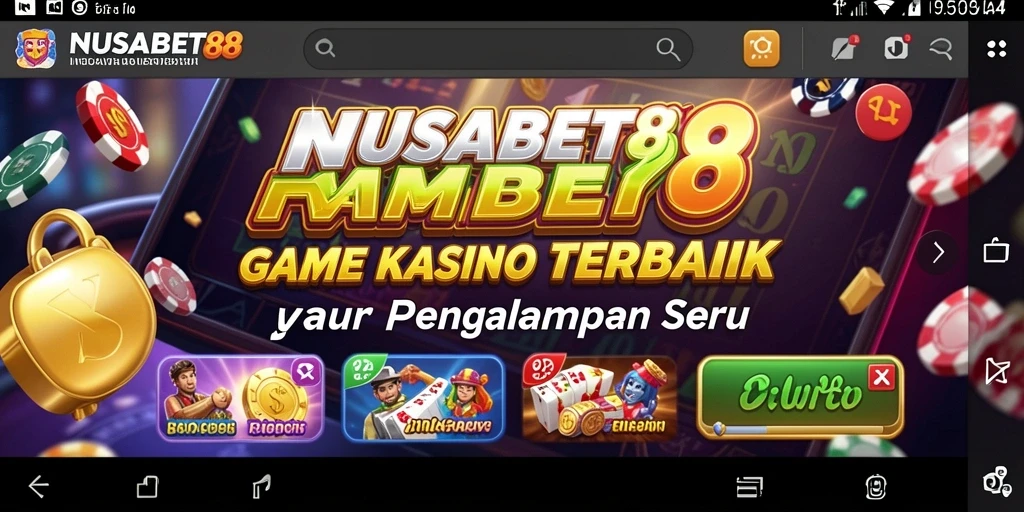 Tampilan menarik dari gameplay kasino NUSABET88 yang mengasyikkan.