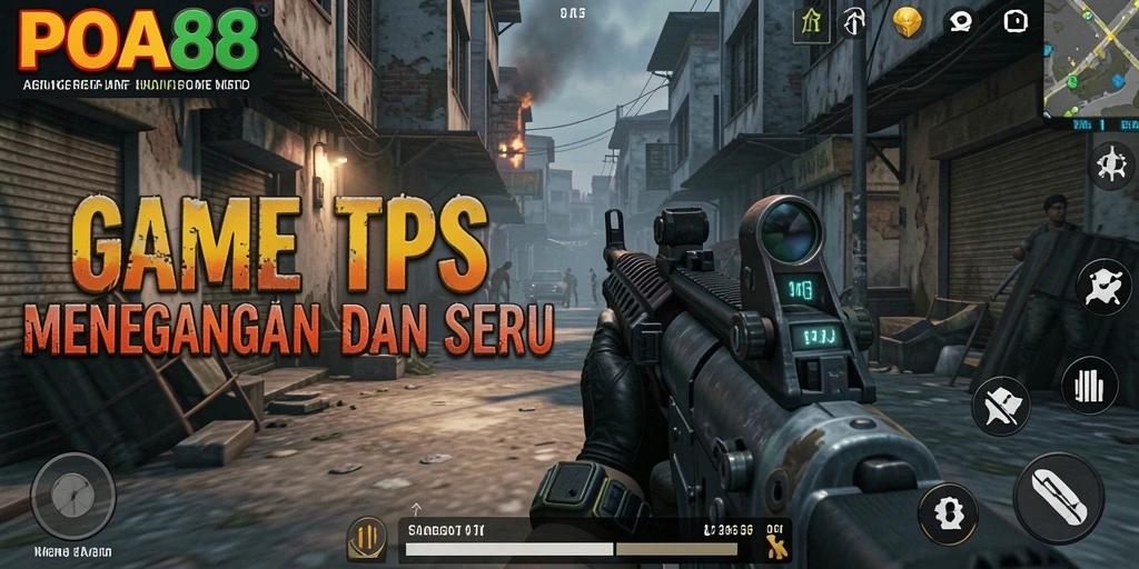 Tampilan gameplay POA88 dengan aksi tembak-menembak yang dinamis.