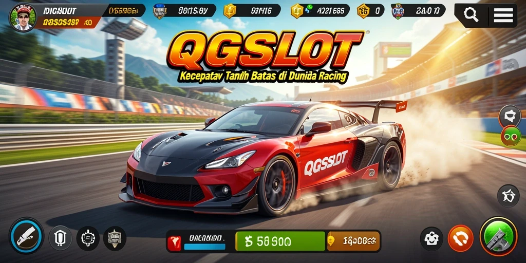 Tampilan gameplay QQSLOT menampilkan balapan yang intens dan menarik.