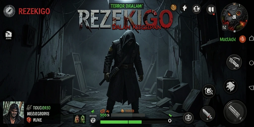 Tampilan gameplay menyeramkan penuh ketegangan di REZEKIGO.