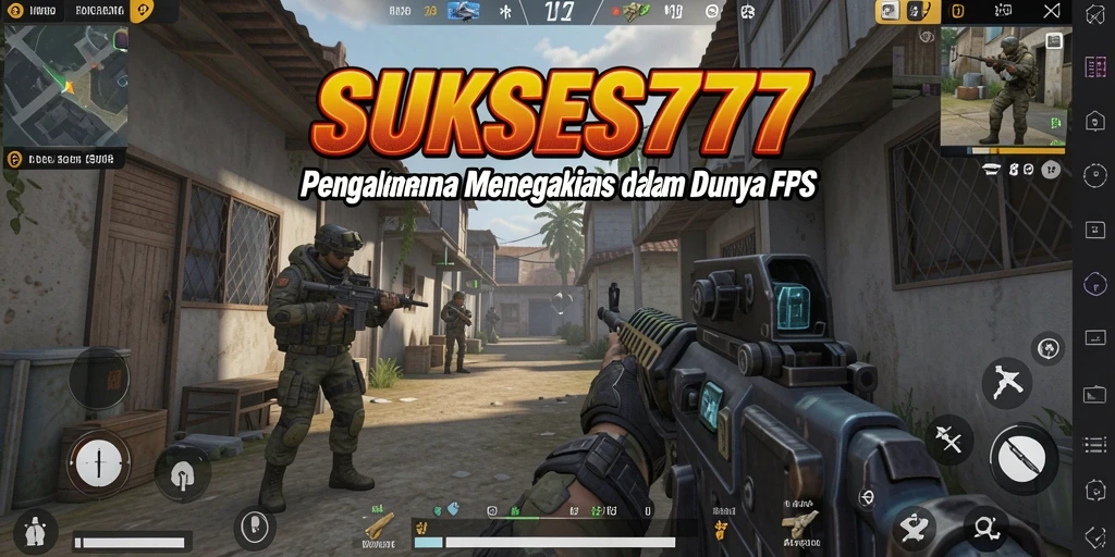 Screenshot dari gameplay SUKSES777 yang penuh aksi FPS.