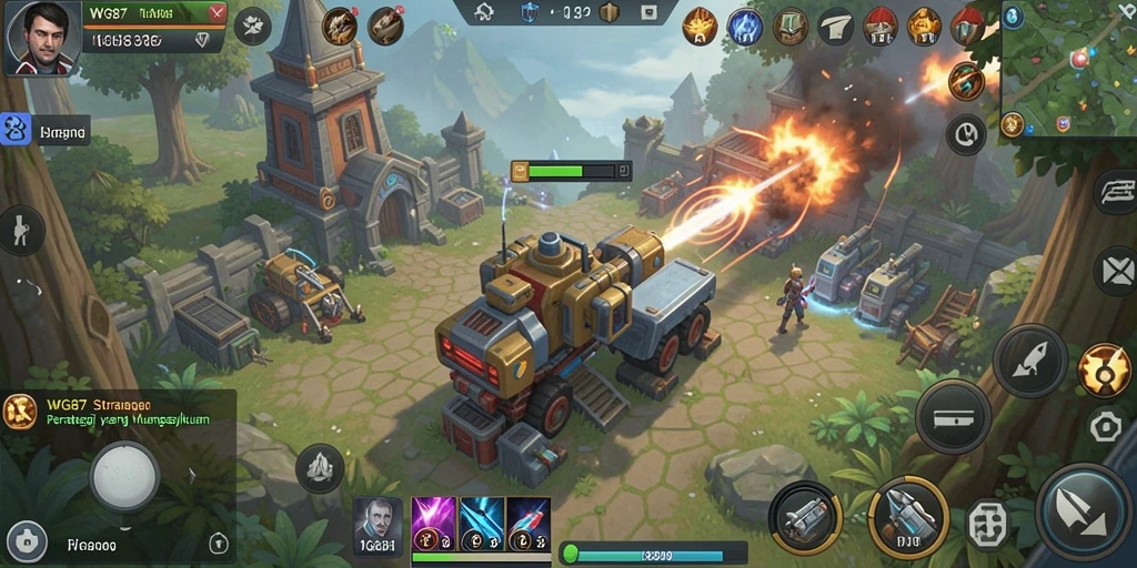 Tampilan gameplay seru dari WG87 dengan strategi SLG yang mendebarkan.