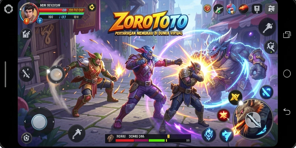 Gameplay seru dengan pertarungan penuh aksi di ZOROTOTO.
